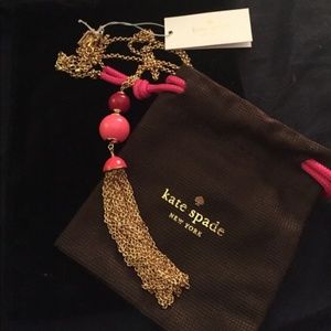 NWT Kate Spade That's A Wrap Tassel Necklace